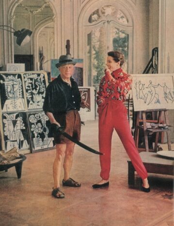 Picasso and Model for Life Magazine 1955
