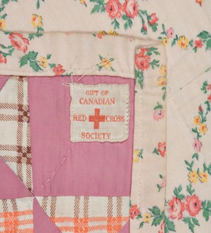 6 Typical Label on a Canadian Wartime Quilt